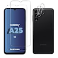 Pikkukuva 1 / 5: Karkaistu lasi - Phonillico - Pakkaus 2 - Yhteensopiva Samsung Galaxy A25 5G - Naarmunkestävä - Kirkas Transparent