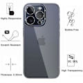 Pikkukuva 3 / 4: Elokuvan Lasi, Karkaistu näyttö ja tausta iPhone 15 PRO:lle ja Kameran Suojaus [Pakkaus 2] Phonillico® Lasi Suojaus Transparent