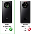 Miniatyrbillede 2 af 4: Coque til Honor Magic 4 Lite 5G og 2 Tempereret Glas Film Skærmbeskyttelse Phonillico® Transparent