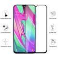 Miniatyrbillede 3 af 4: Hærdet Glas til Samsung Galaxy A40 [Pakke 2] Transparent Hel-Flat Sort Kanter Skærmbeskyttelse Phonillico® Transparent, svart