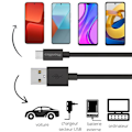 Pikkukuva 3 / 5: Kaapeli 20cm USB-C Musta Xiaomi Mi 11 / Mi 11 LITE / Mi 11 LITE 5G Phonillico® Svart