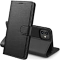 Miniatyrbillede 1 af 4: iPhone 11 Cover - Sort Wallet med Magnetisk Klap og Kortrum [Phonillico®] Svart