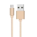 Miniatyrbillede 1 af 4: Kabel til Xiaomi Redmi 9A - Redmi 9C NFC - Redmi 9C - Micro USB nylon flettet guld 1 meter Phonillico® Guld