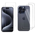 Pikkukuva 1 / 4: Suojakalvo - Phonillico® - iPhone 15 PRO MAX - Paketti 2 - Karkaistu lasi - Naarmuuntumattomia Transparent