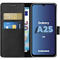 Pikkukuva 3 / 5: Coque - Phonillico® - Samsung Galaxy A25 5G - Musta Lompakkokotelo - Nahkatehoste - Tukiominaisuus Svart
