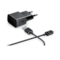 Miniatyrbillede 1 af 4: [Kompatibel XIAOMI REDMI 4A-4X-5A-5PLUS-6A-6PRO-S2] Kabel USB 1 Meter + Sort Vægoplader [Phonillico®] Svart