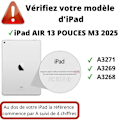 Miniatyrbild 2 av 4: Coque för iPad Air 13 tum - Phonillico® - Stötsäker - Mjuk TPU - Transparent - Förstärkt skydd Transparent