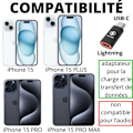 Miniatyrbild 2 av 4: Lot 2 USB-C till Lightning-adaptrar Kompatibla med iPhone 15 - iPhone 15 PLUS - iPhone 15 PRO - iPhone 15 PRO MAX Phonillico®