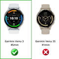 Miniatyrbillede 2 af 4: Beskyttelse kompatibel med Garmin Venu 3 45mm - Stiftet etui til smartur, gennemsigtigt etui, hærdet glas Phonillico® Transparent
