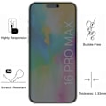 Miniatyrbillede 4 af 6: Hærdet Glas - Phonillico - iPhone 16 PRO MAX - Antispion - Pakke 2 - Kradsikker Svart, klar