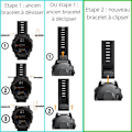 Miniatyrbild 3 av 4: Armband för Garmin Fenix 7X-6X-5X-3 - Descent Mk1-Mk2-D2 Delta PX-Enduro-Tactix Delta Solar-Quatix 6X - Silikon 26mm Phonillico®