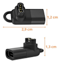 Miniatyrbillede 3 af 4: Lot 2 USB-C adaptor til Garmin Fenix 7 7S 7X 6S 6X 5S 5X Forerunner 955 965 45 265 Approach Vivoactive Vivomove Phonillico®