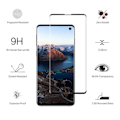 Miniatyrbillede 2 af 4: Hærdet Glas - Phonillico® - Samsung Galaxy S10 - Sort Kant - Kradsikker - Skærmbeskyttelse Svart