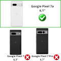 Pikkukuva 2 / 4: Coque Google Pixel 7a - Musta Lompakko Magneettisuljenta Korteille Phonillico®