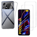 Pikkukuva 1 / 4: Coque varten Xiaomi Poco X5 5G ja 2 Karkaistua Lasi Näytön Suojauskalvoa Phonillico®