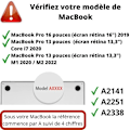 Miniatyrbild 2 av 5: Skydd för tangentbord för Macbook Pro 16 (16) Pro 13 (13,3) - Transparent silikon tangentbord AZERTY EU-layout Phonillico