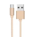 Miniatyrbillede 1 af 3: USB-C kabel til Google Pixel 6 - Google Pixel 6 Pro - USB-C Type nylon vævet guld 1 meter Phonillico® Guld