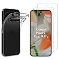 Miniatyrbillede 1 af 6: Coque TPU til Google Pixel 9 / Pixel 9 Pro og 2 Tempered Glass Film Skærmbeskyttelse Phonillico® Transparent