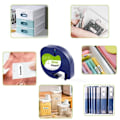 Miniatyrbild 6 av 6: Ruban Blanc - Phonillico® - 91200 - 12mm x 4m - Kompatibel med Dymo LetraTag - Pappersetikett