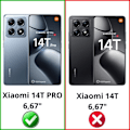 Pikkukuva 2 / 6: Tempered Glass - Phonillico® - Xiaomi 14T PRO - Pakkaus 2 - Näyttö- ja Kameransuoja - Läpinäkyvä Transparent
