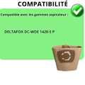 Pikkukuva 2 / 6: Imuri - Deltafox - DC-WDE 1420-S P - 10 kpl - Yhteensopiva - Sekä