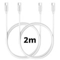Pikkukuva 1 / 3: USB-C USB-C - kaapeli 2 m Samsung Galaxy Z FLIP 6 / Z FOLD 6 / Z FLIP 5 / Z FOLD 5 [Pakkaus 2] Phonillico® Vit