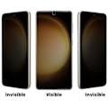 Miniatyrbillede 3 af 4: Hærdet Glas til Samsung Galaxy S23 PLUS [Pakke 4] Sort Anti-Spion Skærmbeskyttelse Phonillico®