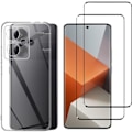 Pikkukuva 1 / 6: Coque Xiaomi Redmi Note 13 PRO PLUS 5G / Redmi Note 13 PRO+ 5G ja 2 Karkaistua Lasia Näytön Suojakalvo Phonillico® Transparent