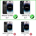 Pikkukuva 2 / 4: "IPhone 15:lle - iPhone 15 PRO [Pakkaus 4] Phonillico® Näytönsuojalasi"