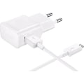 Miniatyrbillede 2 af 4: [Kompatibel Samsung Galaxy A3-A5-2015-2016-A6-A6+-A7] USB-kabel 1 meter + Hvidt vægoplader [Phonillico®]