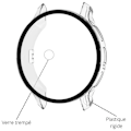 Pikkukuva 4 / 4: Suojaus yhteensopiva Garmin Venu 3S 41mm - Kova kuori älykellolle läpinäkyvässä kotelossa, karkaistu lasi Phonillico®