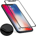 Miniatyrbillede 1 af 4: Hærdet Glas - Phonillico® - iPhone XS MAX - Sort Kant - Ultra Modstandsdygtig - Skærmbeskyttelse Svart