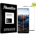 Miniatyrbillede 1 af 4: Hærdet Glas - Phonillico® - Samsung Galaxy S10 - Pakke med 2 - Gennemsigtig - Sort Kant - Kradsikker Transparent, svart