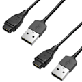 Miniatyrbillede 1 af 4: PHONILLICO oplader til Coros Pace 3/Pace 2/Apex 2/Apex 2 Pro/Vertix 2 smartwatches (sæt med 2 sorte 1m kabler)