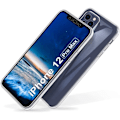 Miniatyrbillede 3 af 4: Coque til Apple iPhone 12 PRO MAX (6,7") - Transparent Silikone i 2 Dele, For- og Bagside, Passer Til Phonillico® Transparent