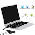 Miniatyrbild 4 av 5: USB-C HUB-adapter - Ospecificerad - 4 portar - USB 3.0 - Kompatibel med PC och extern hårddisk