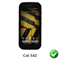 Miniatyrbild 2 av 3: Skärmskydd - Phonillico - Cat S42 - Paket med 2 - Ultrasingel - Repfria Transparent
