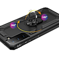Miniatyrbillede 2 af 4: Coque Noir til Samsung S22 5G - Stødabsorberende Beskyttelse Militær Style Robust Ring 360 Rotations Phonillico® Svart