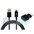 Pikkukuva 2 / 2: USB-kaapeli + Musta Laturiyksikkö yhteensopiva Sony Xperia Z5 COMPACT - Phonillico®