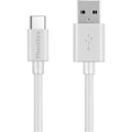 Pikkukuva 2 / 3: 2 kpl kaapeleita Razer Hammerhead/Opus - Valkoinen usb-c-kaapeli 1 metri Phonillico Vit