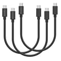 Lot 3 Kabler 20cm USB-C USB-C Sort til OnePlus 10 Pro / OnePlus 9 / OnePlus 9 Pro / OnePlus 8 / OnePlus 8T / OnePlus 7T Phonillico® Svart