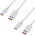 Lot med 2 snabb-laddnings USB-C kablar 1m för Xiaomi 13-12-Redmi Note 12-Redmi Note 11-Poco M4 PRO-Poco X5-Mi 11 Lite-Pad 6 Phonillico®