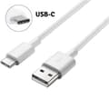 Miniatyrbillede 1 af 2: [Kompatibel Samsung Galaxy NOTE 8 - NOTE 9] Kabeltype USB-C Oplader Hvid Micro USB 1 Meter [Phonillico®]