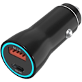 Miniatyrbillede 1 af 4: Hurtigbiloplader til iPhone 14/14 PLUS/14 PRO/13/13 PRO/MAX/12/11/SE/XR/X/8/7/6 Cigaretterstik USB port USBC Phonillico® Svart