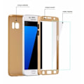 Pikkukuva 3 / 3: Kuori Samsung Galaxy A5 2017 A520 Musta + Karkaistu Lasitaso 360 Jämäkkä Kovamuovi Täydellinen Phonillico® Svart