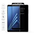 Miniatyrbillede 4 af 4: Beskyttelsesfilm i hærdet glas til Samsung Galaxy A8 2018 A530 - Sort Kant - Phonillico Svart