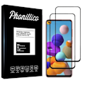 Miniatyrbillede 1 af 4: Hærdet Glas - Phonillico - Samsung Galaxy A21S - Pakke med 2 - Transparent - Sort Kant Transparent, svart