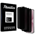 Miniatyrbillede 1 af 4: Hærdet Glas til iPhone 15 PLUS - iPhone 15 PRO MAX [Pack 4] Sort Anti-Spion Film Skærmbeskyttelse Phonillico®