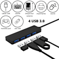 Miniatyrbild 2 av 5: USB-C HUB-adapter - Ospecificerad - 4 portar - USB 3.0 - Kompatibel med PC och extern hårddisk