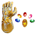 Miniatyrbillede 1 af 5: Led Lysende Thanos Infinity Gauntlet til den elektroniske næve Pvc-handsker med batterier